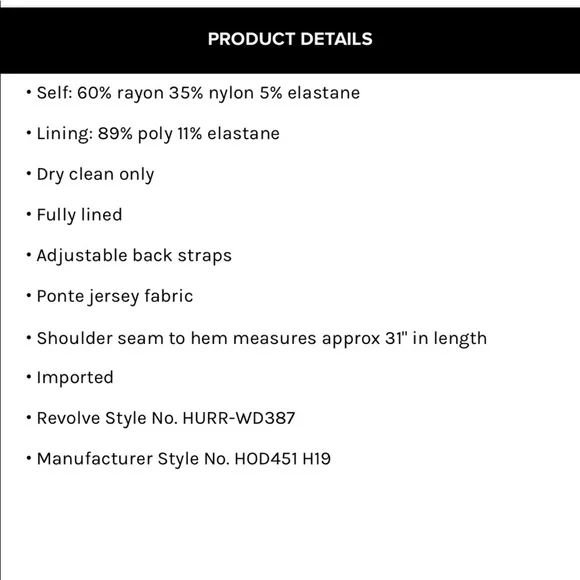 NEW revolve H:ours black mini dress XXS - Picture 5 of 8